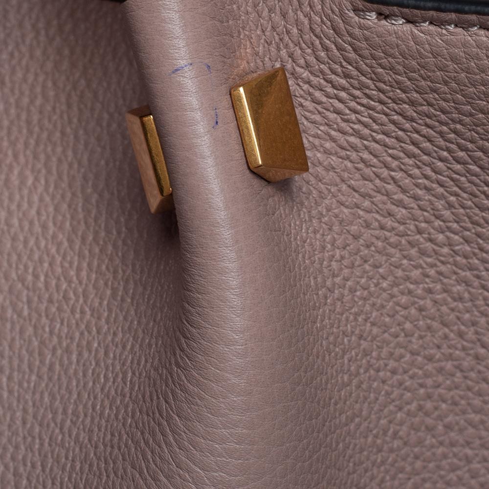 Women's Valentino Old Rose Leather Medium Escape V Logo Tote