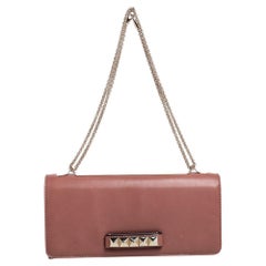 Valentino Old Rose Pink Leather Va Va Voom Chain Shoulder Bag