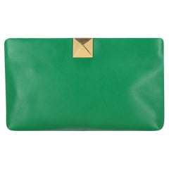 Valentino One Stud Leather Clutch Bag