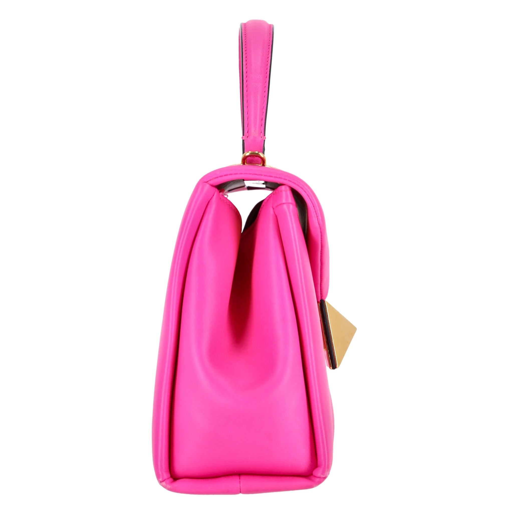 Bolso cruzado/de asa superior de piel Valentino One Stud Small Rosa en venta