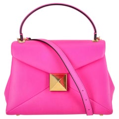 Valentino One Stud Small Leather Top Handle/Crossbody Bag