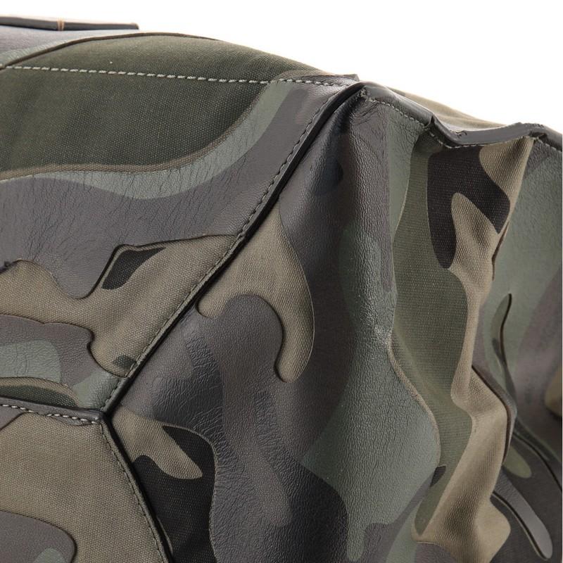 Women's or Men's Valentino Open Tote Camo Leather and Canvas North South