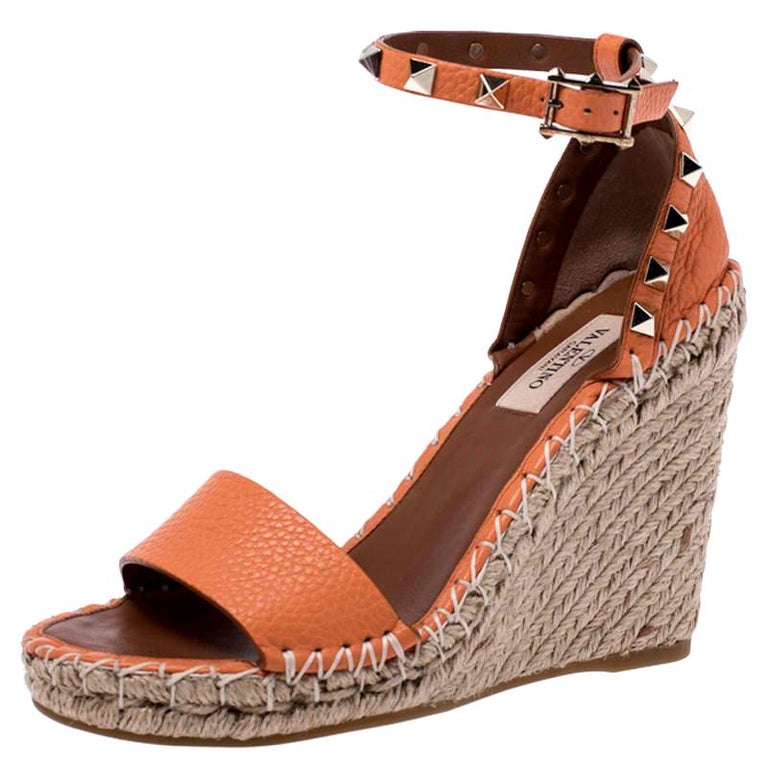 orange valentino heels