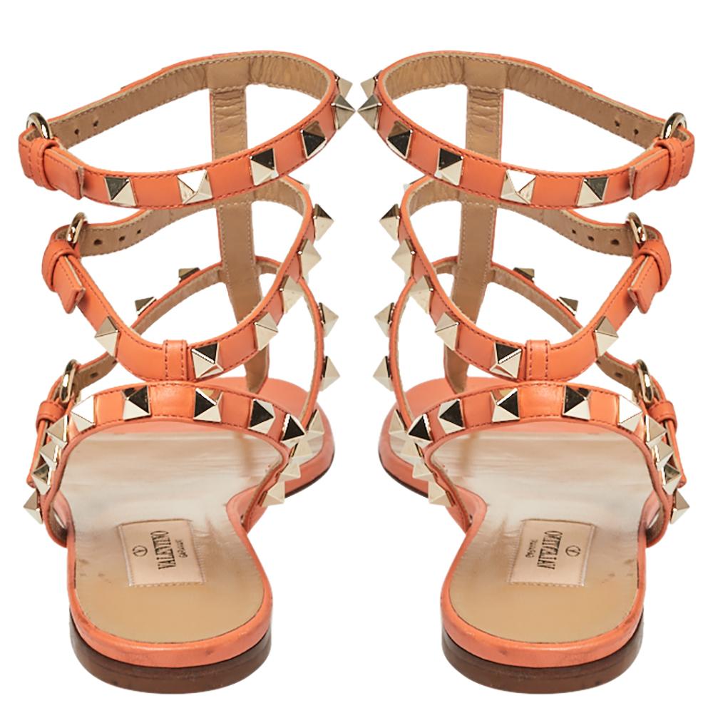 valentino orange sandals