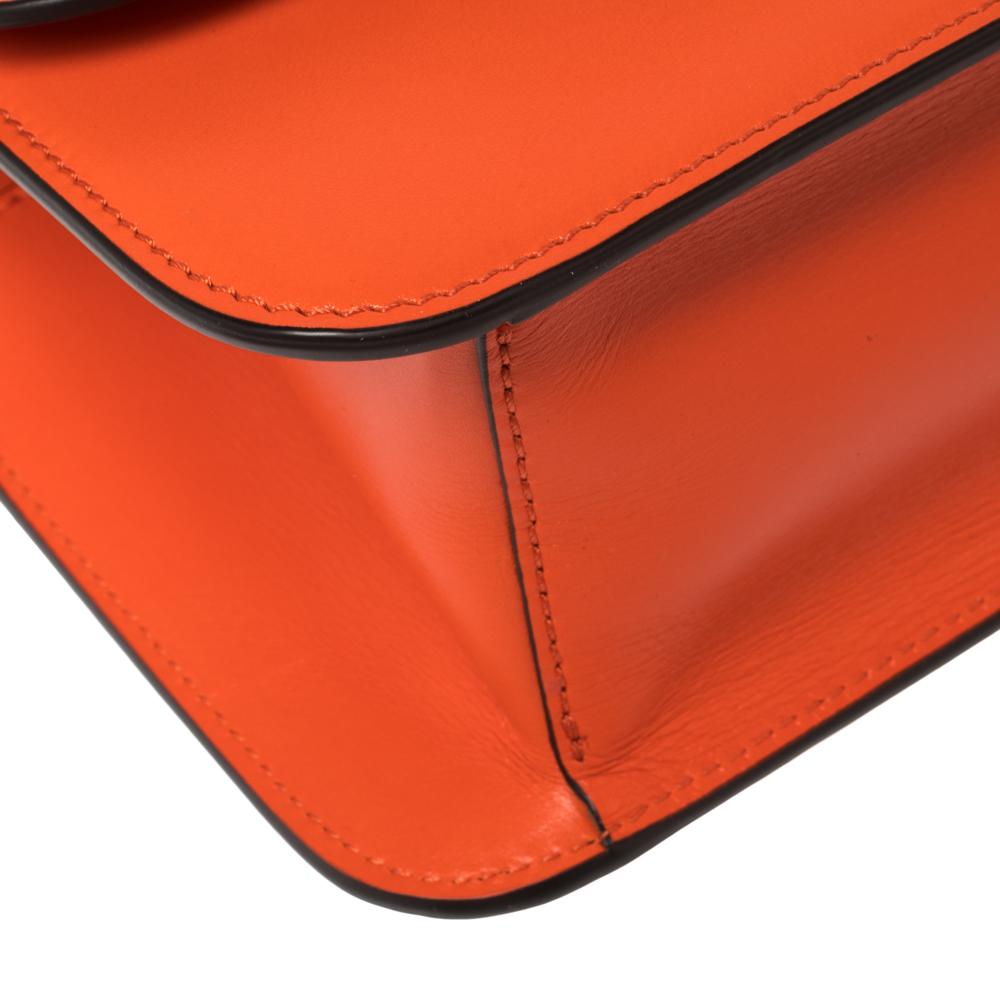 Valentino Orange Leather Small VSling Crossbody Bag 2