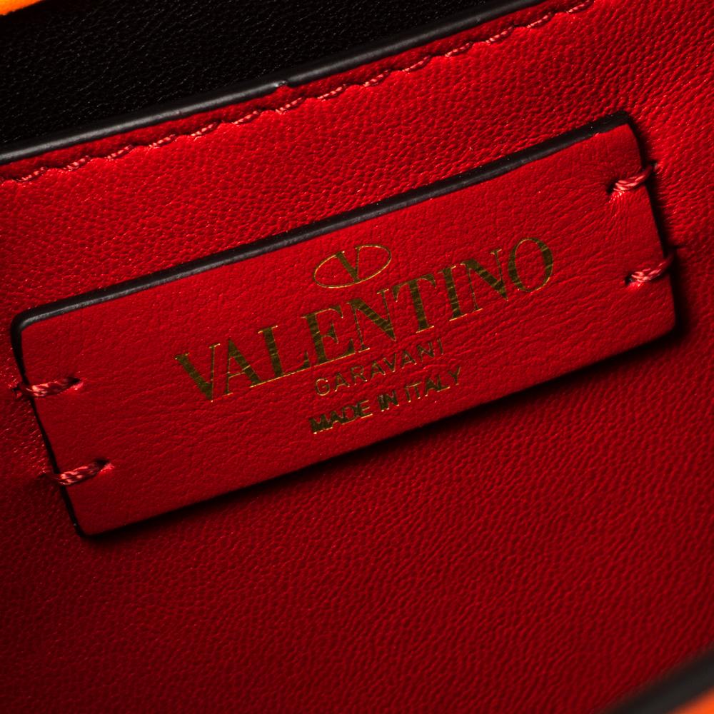 Red Valentino Orange Leather Small VSling Crossbody Bag