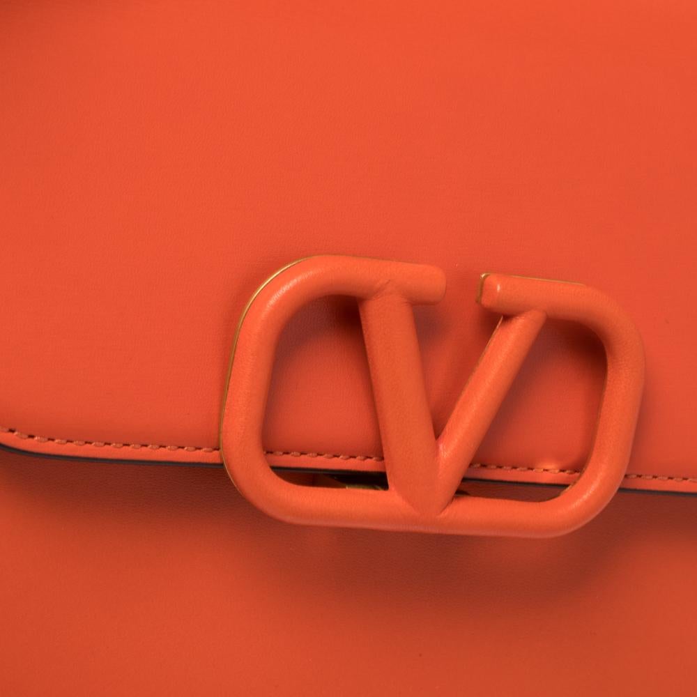 Women's Valentino Orange Leather Small VSling Crossbody Bag