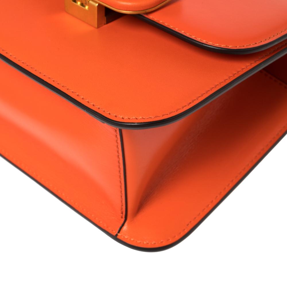 Valentino Orange Leather Small VSling Crossbody Bag 1