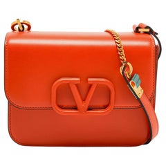 Valentino Orange Leather Small VSling Shoulder Bag