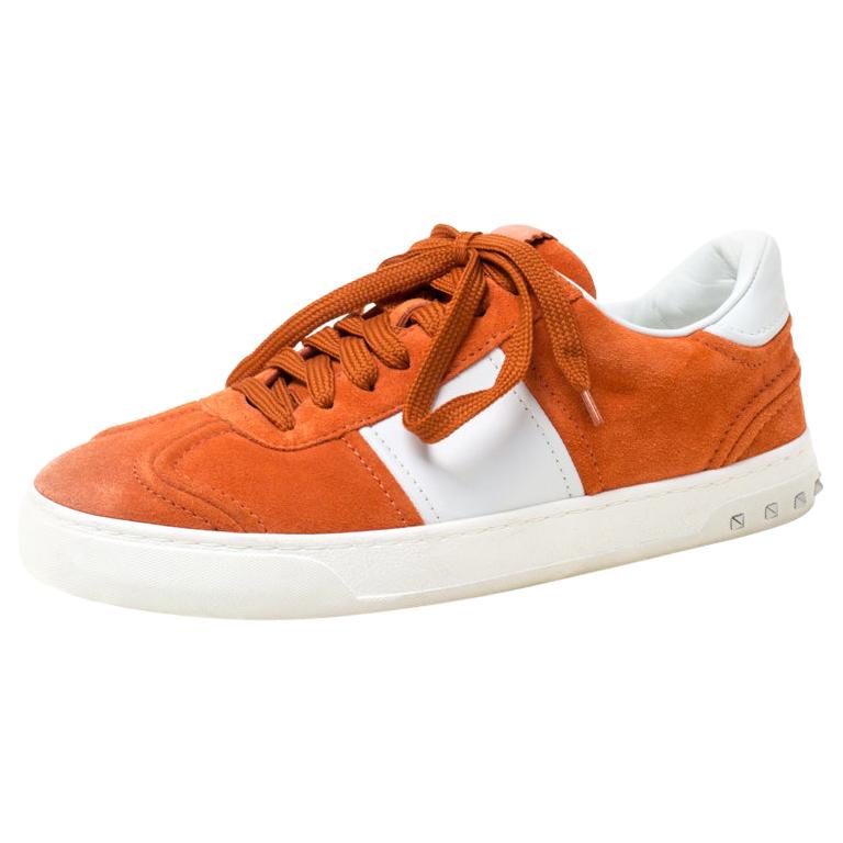 valentino orange sneakers