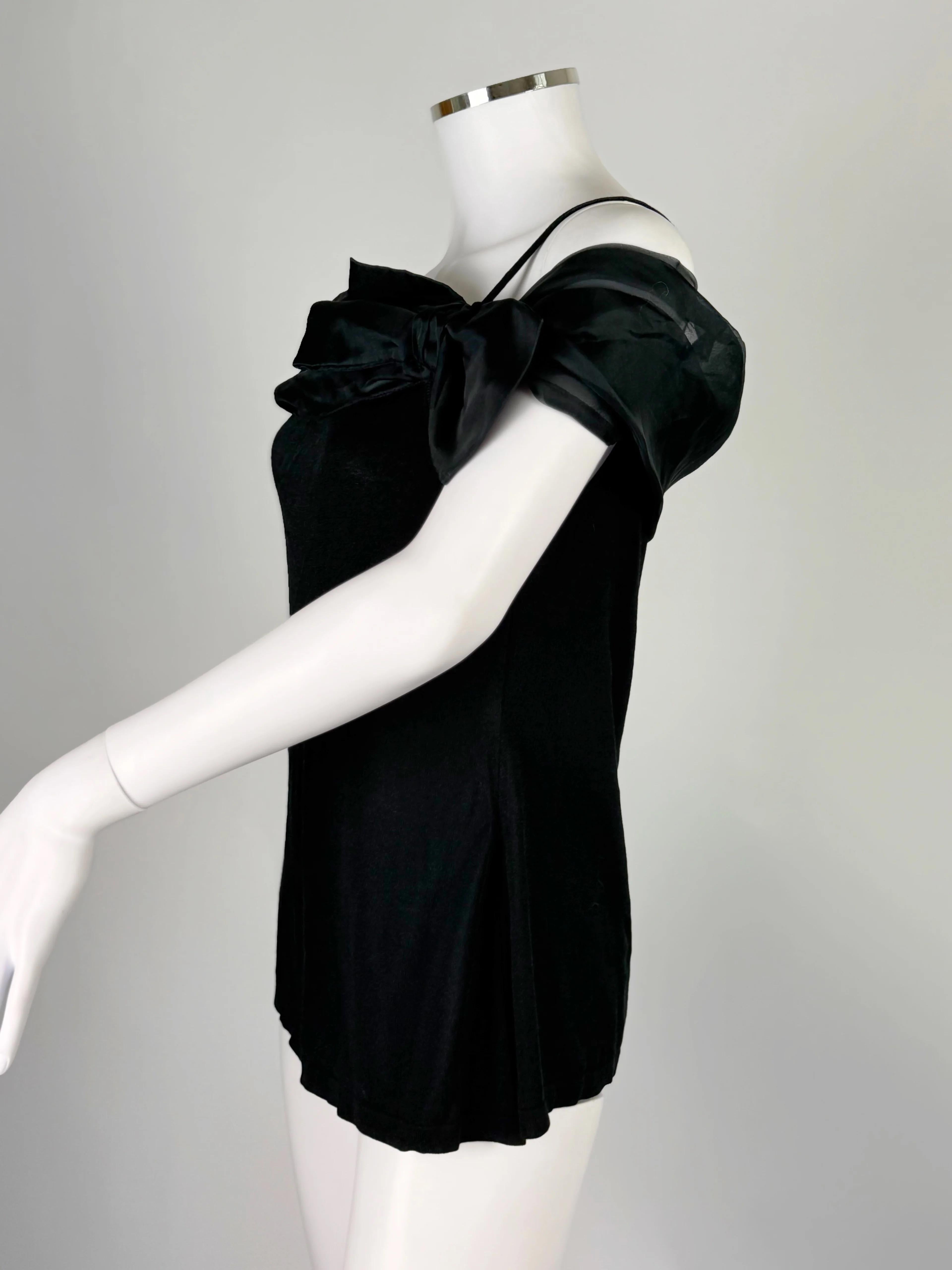 Top con fiocco in organza di Valentino, SS 2008 In condizioni buone in vendita a Marlborough, GB