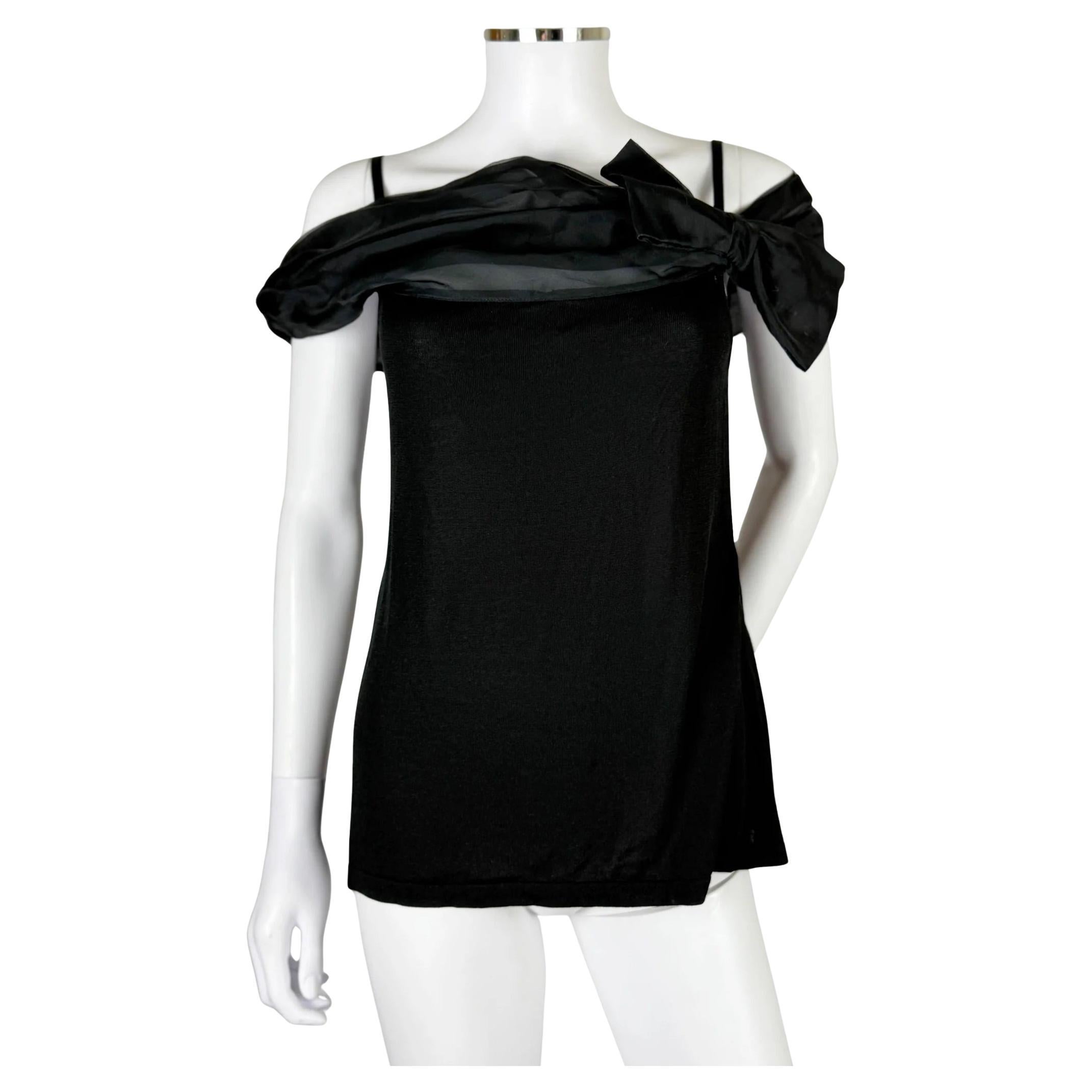 Top con fiocco in organza di Valentino, SS 2008 in vendita