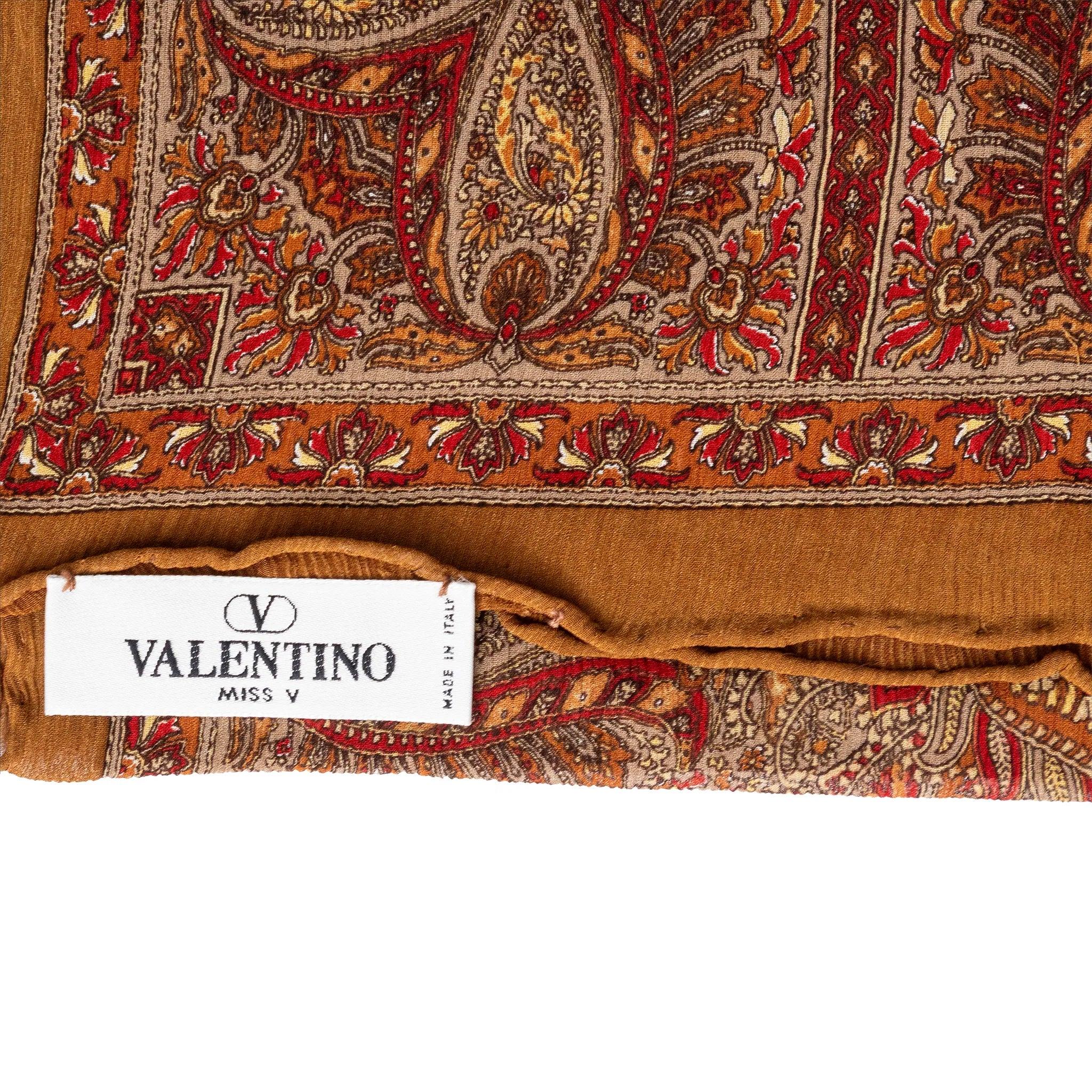De las mujeres Valentino Paisley Print Scarf - '90s en venta