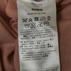 Valentino Pale Pink Floral Lace & Wool Knit Long Sleeve Dress S