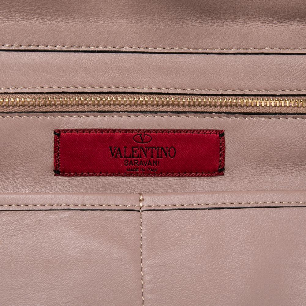 Valentino Pale Pink Leather Medium Rockstud Tote 4