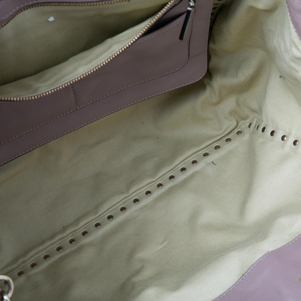 Valentino Pale Pink Leather Medium Rockstud Tote 5
