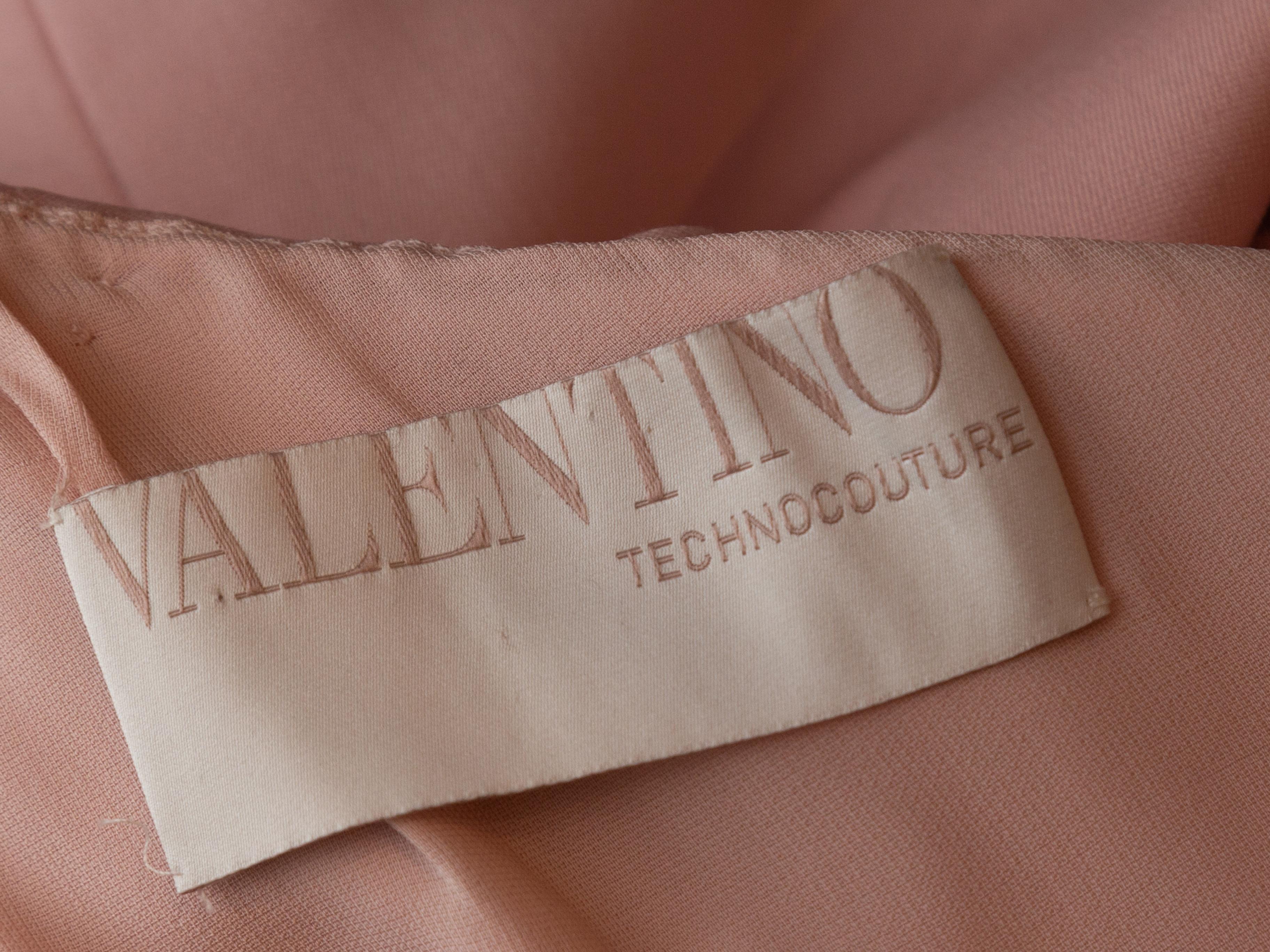 Brown Valentino Pale Pink Technocouture Virgin Wool One-Shoulder Dress