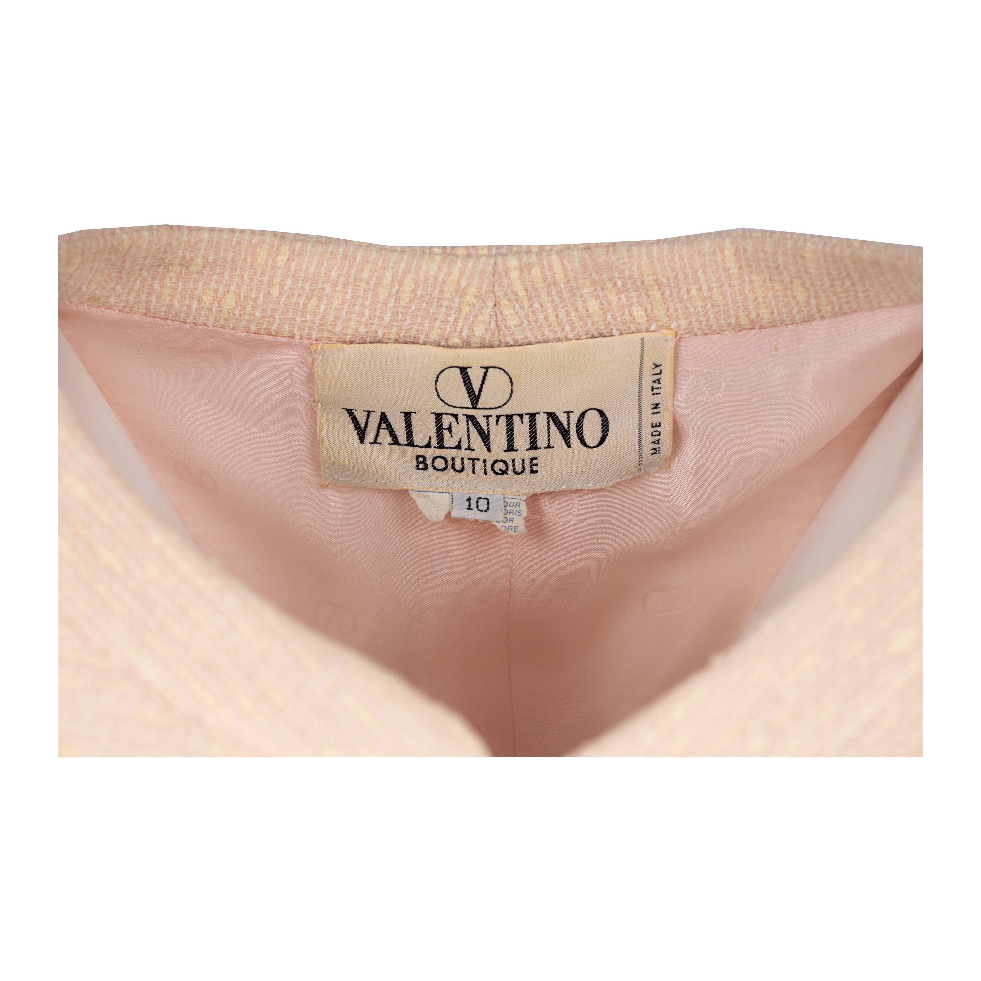 Women's Valentino Pale Pink Wool Jacket - '80s For Sale