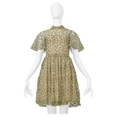 Valentino Pale Yellow & Silver Star Lace Ballet Dress