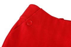 Valentino Pant Signature Red Full Leg Flat Front Trouser New 8