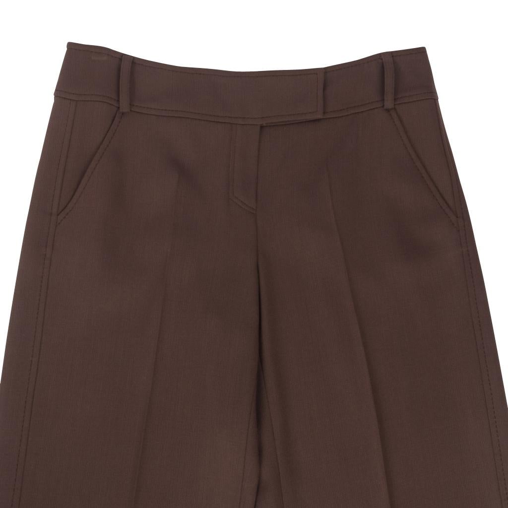 Black Valentino Pant Subtle Side Stitch Detail Brown 8 New