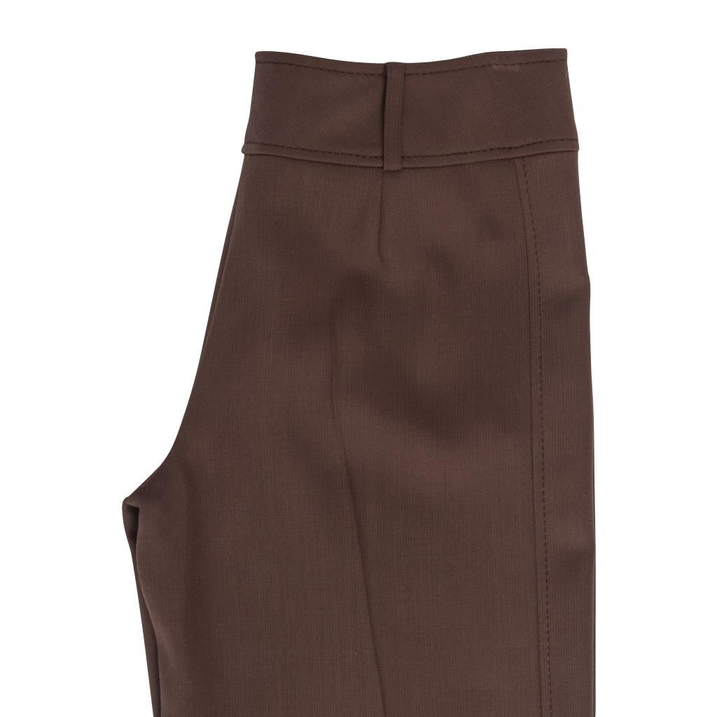 Valentino Pant Subtle Side Stitch Detail Brown 8 New 3