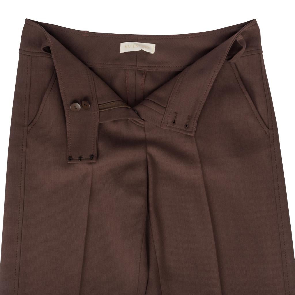 Valentino Pant Subtle Side Stitch Detail Brown 8 New 4