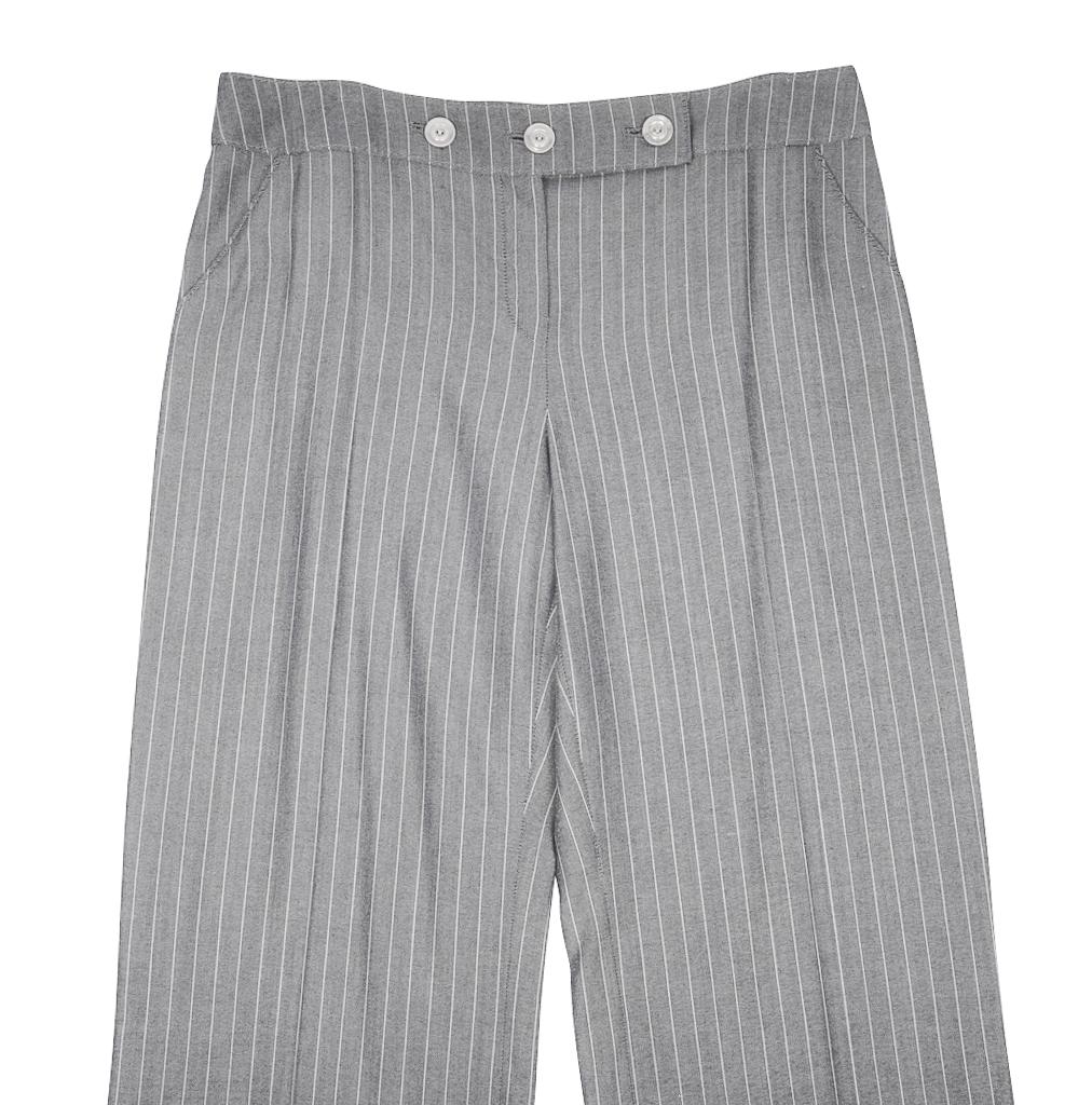 Valentino Pant Suit Gray / White Pinstripe Year Round Fabric 42 / 8 6