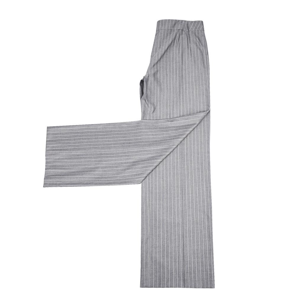 Valentino Pant Suit Gray / White Pinstripe Year Round Fabric 42 / 8 7