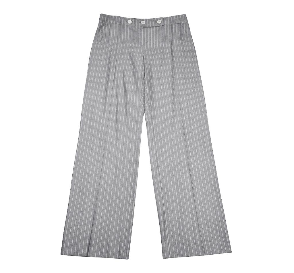 Valentino Pant Suit Gray / White Pinstripe Year Round Fabric 42 / 8 5