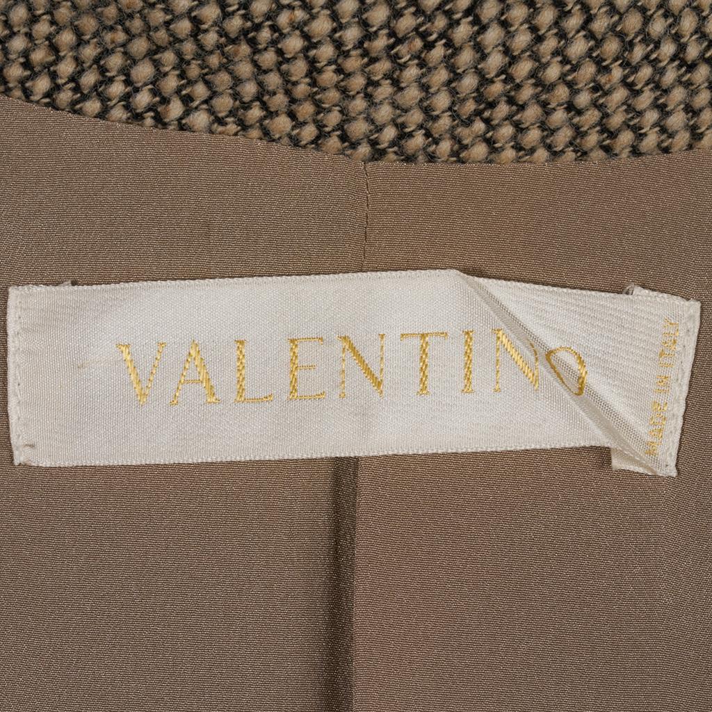 Valentino Pant Suit Khaki / Brown Tweed 12 Mint 9