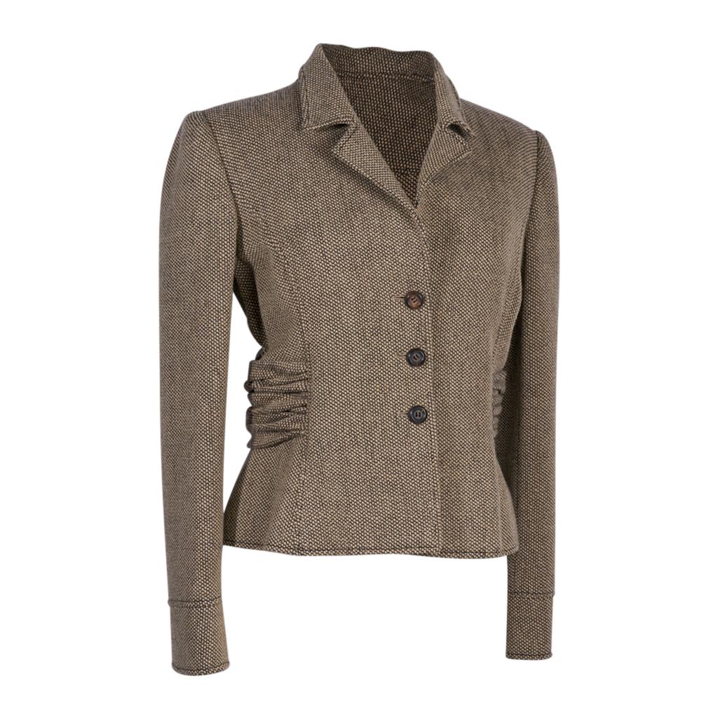 Women's Valentino Pant Suit Khaki / Brown Tweed 12 Mint