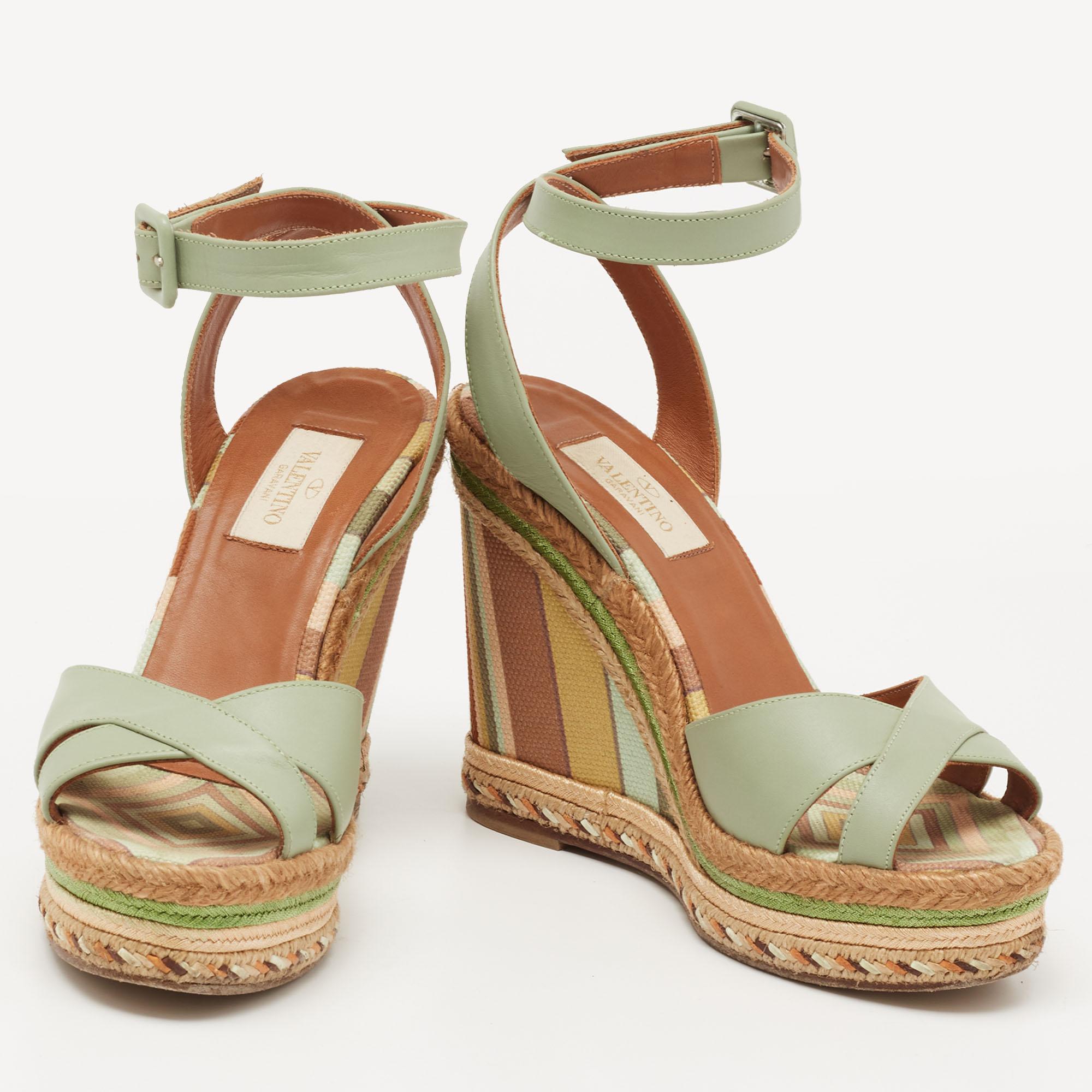 pastel green sandals