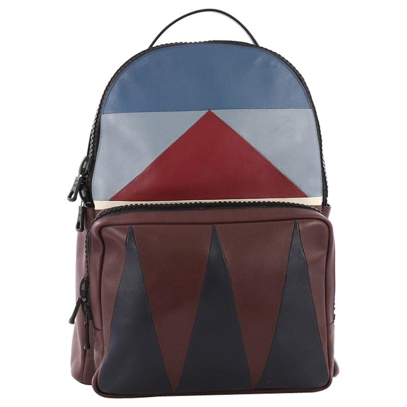 Valentino Patchwork Backpack Leather Large