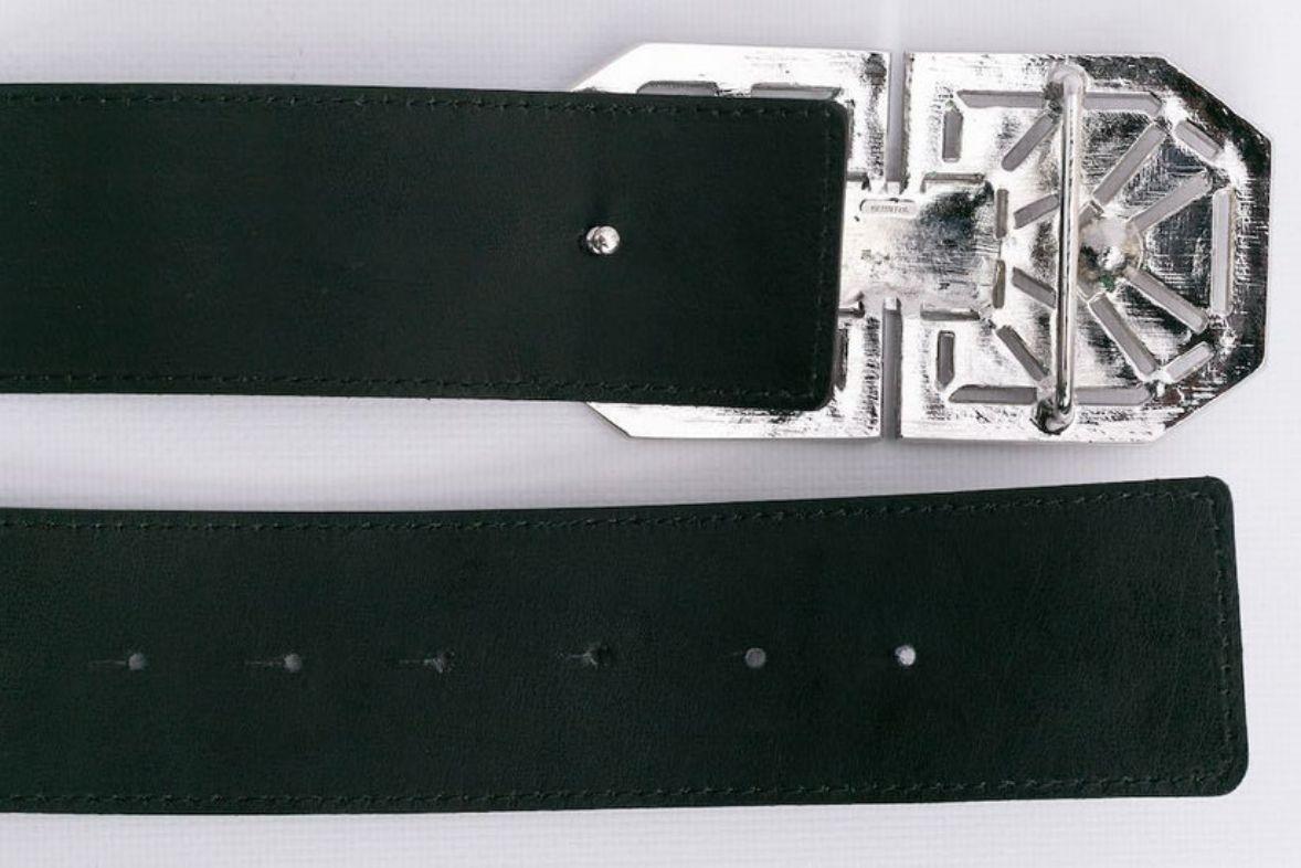 Valentino Patent Leather Belt with Rhinestones 1