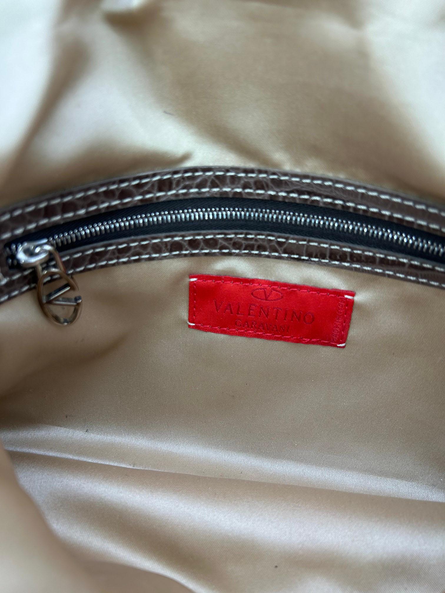 Valentino Pearl Beaded Leather Crystal Shoulder Baguette For Sale 7