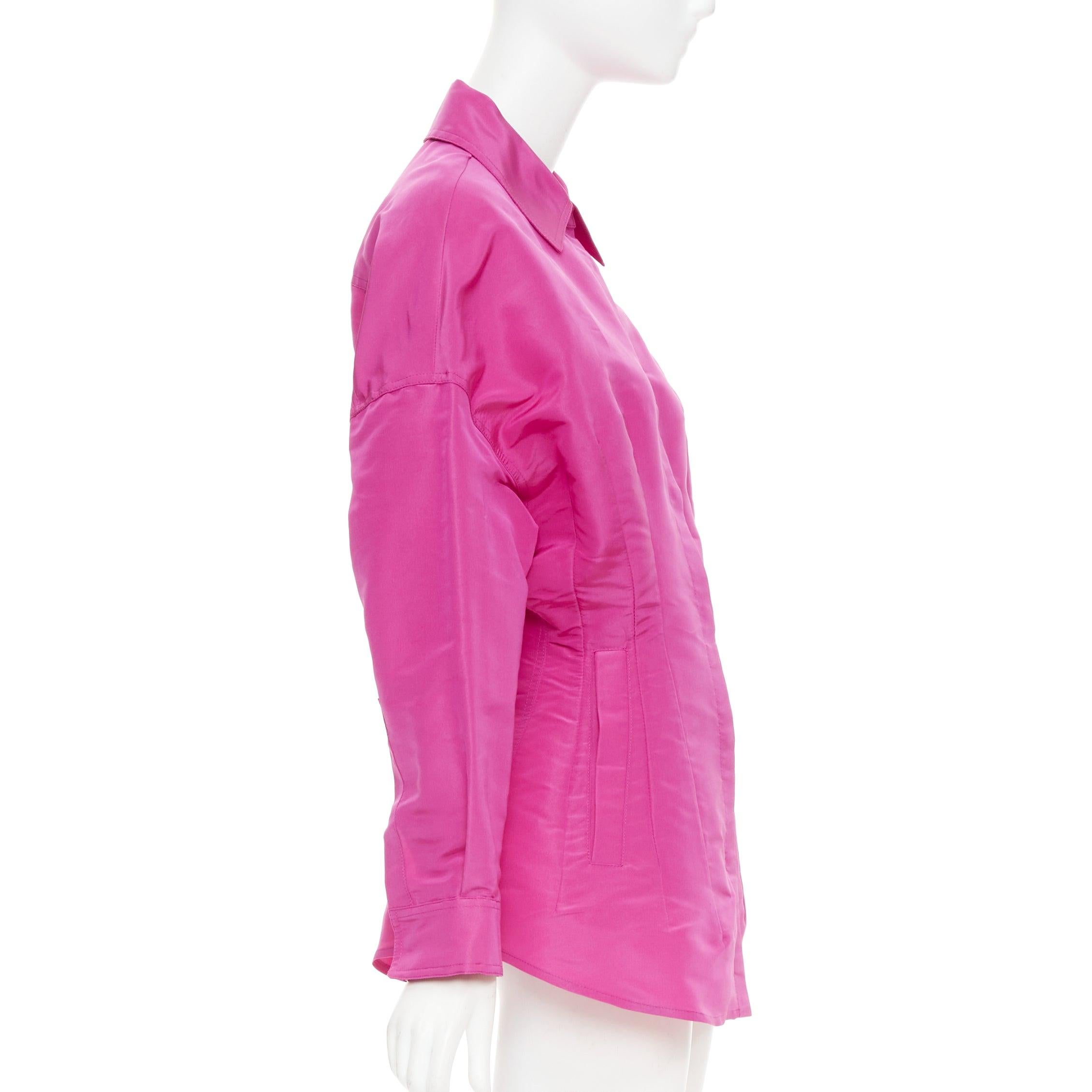 VALENTINO Pier Paolo Piccioili 2022 seda moaré PP seda mini vestido camisero IT38 XS en venta 1