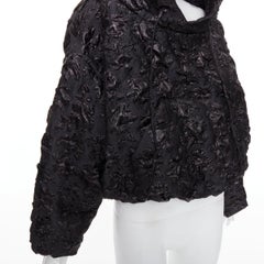 VALENTINO Pier Paolo Piccioli 2022 floral 3D jacquard cropped hoodie IT42 M