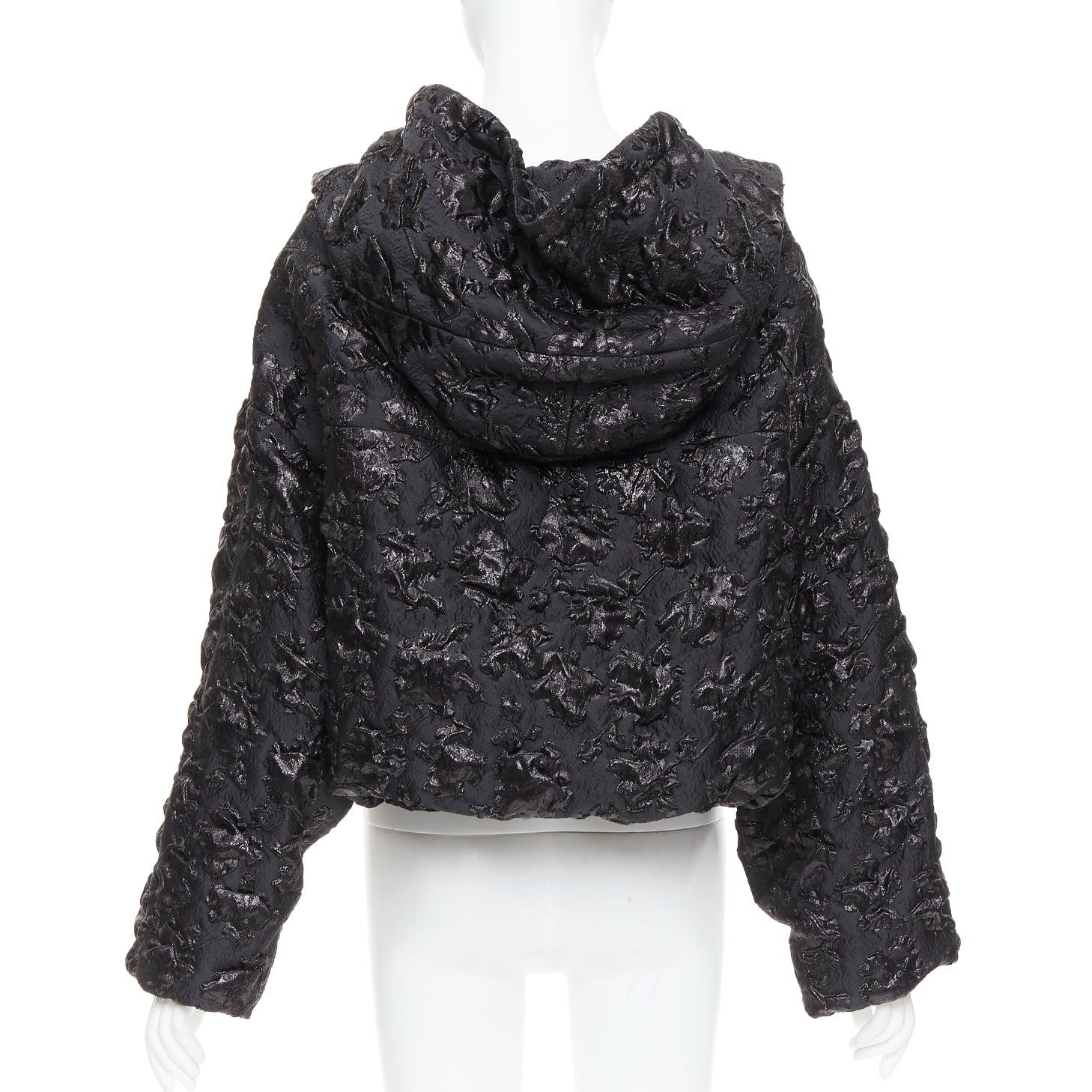 VALENTINO Pier Paolo Piccioli 2022 floraler 3D-Jacquard-Kapuzenpullover IT42 M im Angebot 1