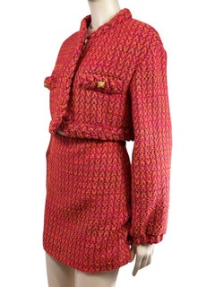 Valentino Pierpaolo Piccioli 2021 orange tweed set