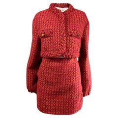 Valentino Pierpaolo Piccioli 2021 orange tweed set
