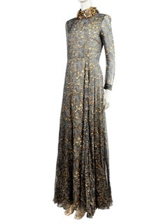 Valentino Pierpaolo Piccioli Fall 2011 Look 39 Maxi feathers dress crepe silk