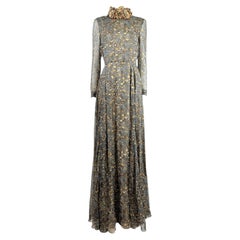 Valentino Pierpaolo Piccioli Fall 2011 Look 39 Maxi feathers dress crepe silk