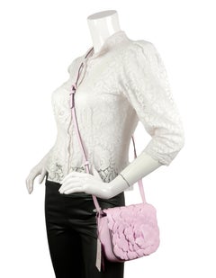 Valentino Pink Atelier Rose 03 Edition Leather Rose Small Crossbody Bag