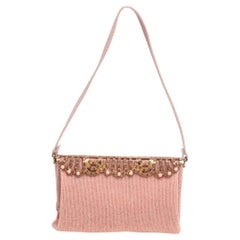 Valentino Pink Beaded Crystal Embellished Shoulder Bag