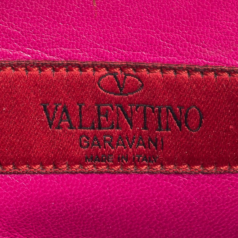 Women's Valentino Pink/Black Leather Rockstud Camera Bag