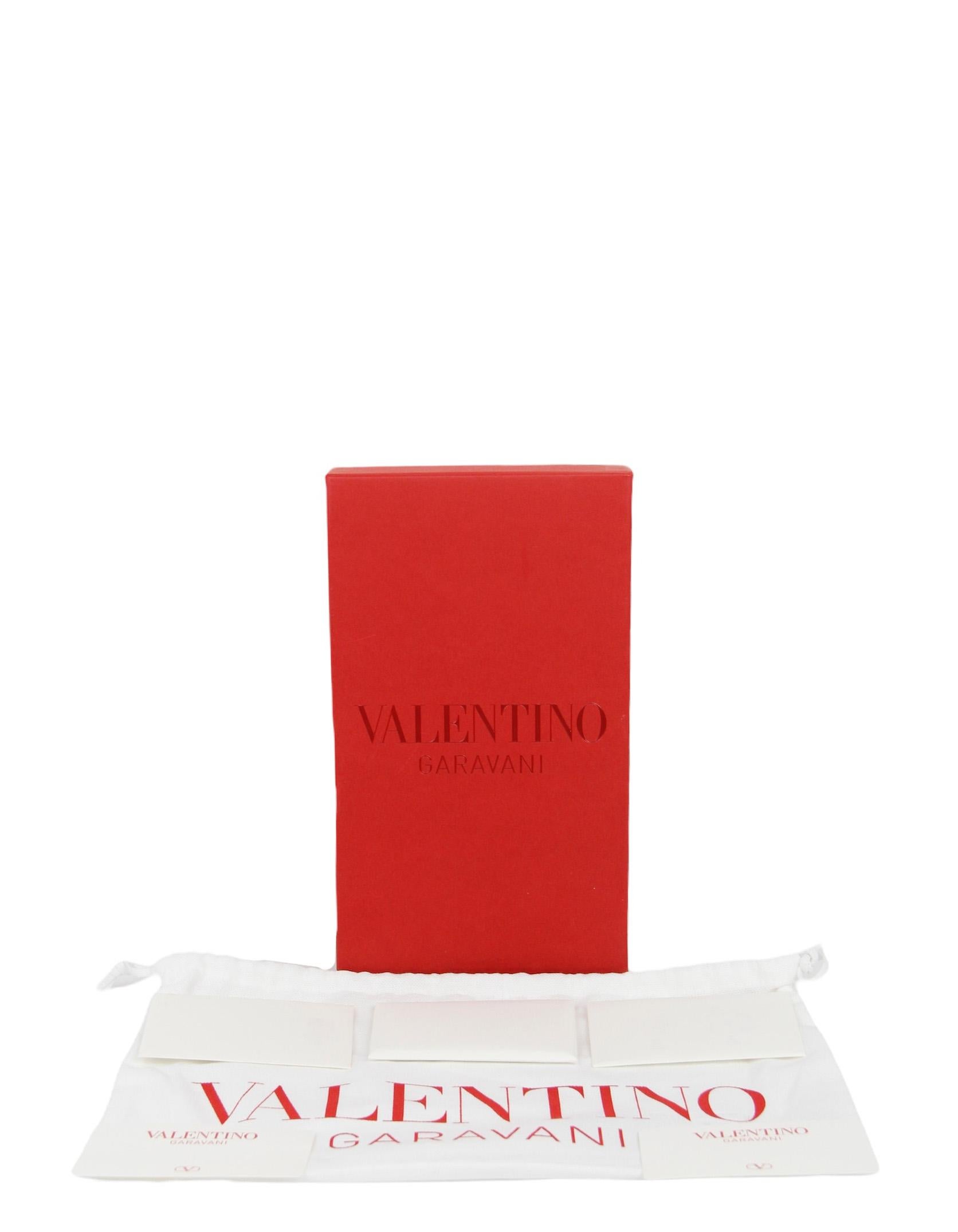 Valentino Pink Calfskin Leather V Logo Wallet on a Chain Crossbody Bag/ Clutch 2