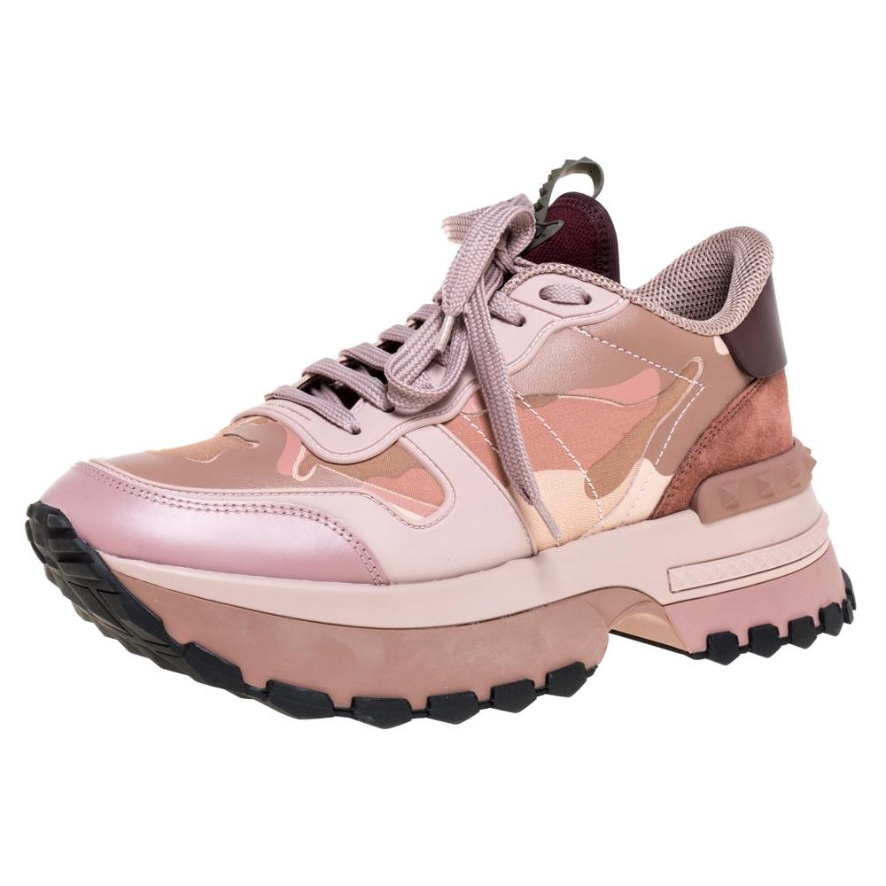 valentino women's camouflage sneakers