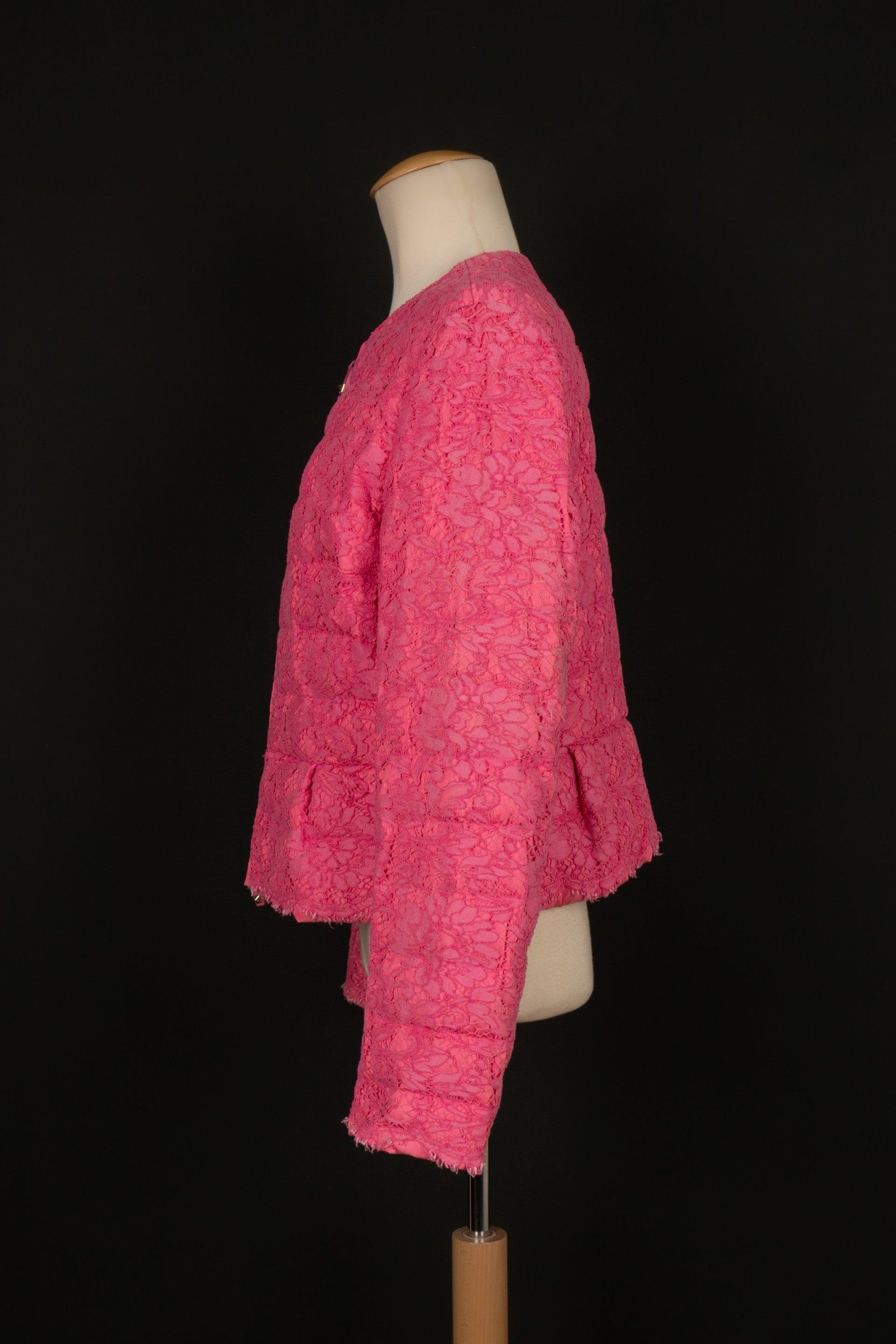 Women's Valentino Pink Cotton Jacket Sub-Zero Couture For Sale