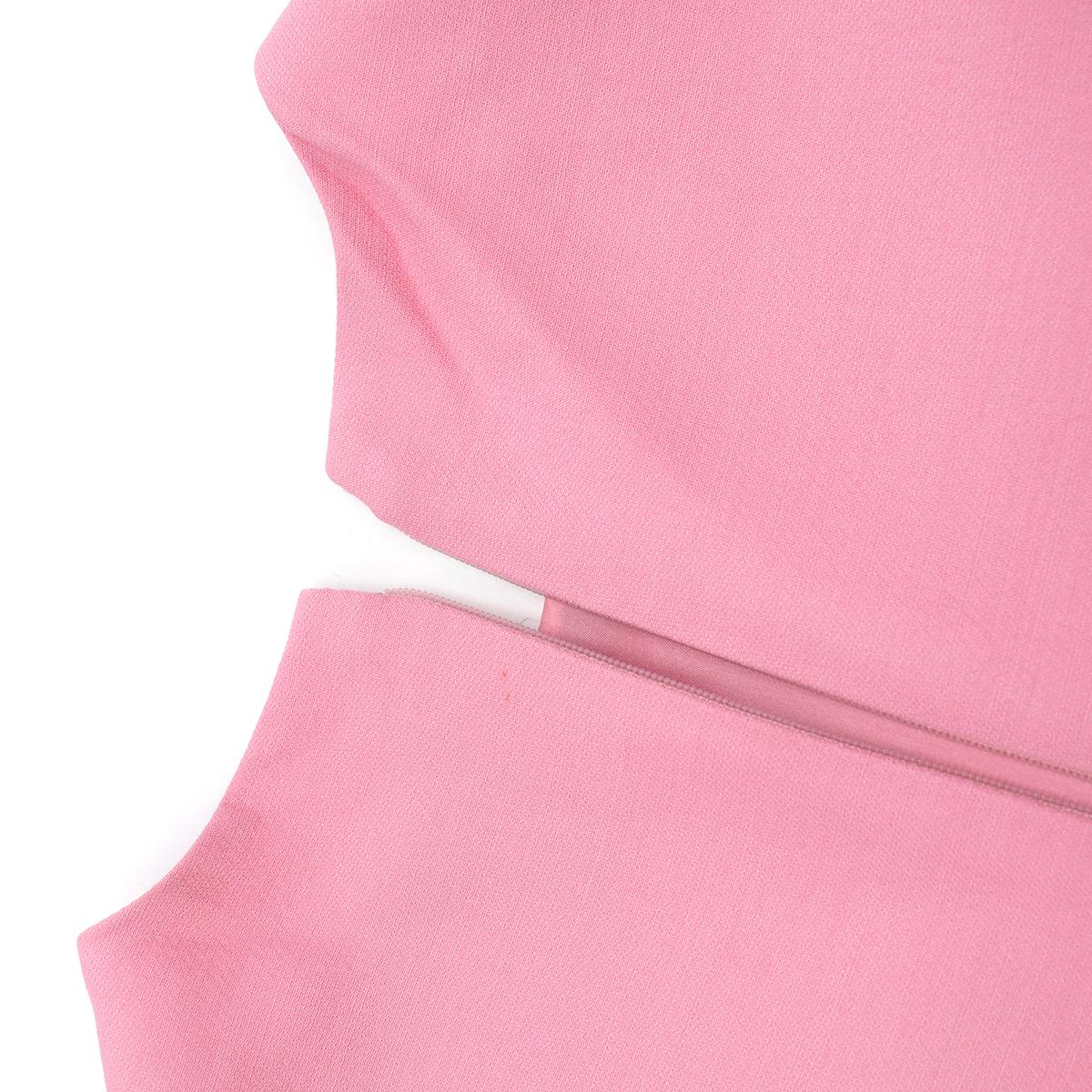 Valentino Pink Crepe Ruffle Sleeve Dress IT 42 5